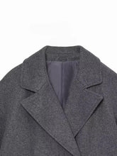 Charger l'image dans la galerie, Manteau Vintage Femme Style Années 20 col gris