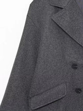 Charger l'image dans la galerie, Manteau Vintage Femme Style Années 20 manche gris