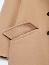 Charger l'image dans la galerie, Manteau Vintage Femme Style Années 20 détail kaki