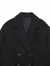Charger l'image dans la galerie, Manteau Vintage Femme Style Années 20 col noir