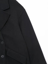 Charger l'image dans la galerie, Manteau Vintage Femme Style Années 20 manche gauche noir