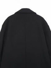 Charger l'image dans la galerie, Manteau Vintage Femme Style Années 20 haut dos col noir