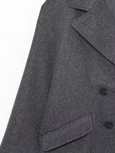 Charger l&#39;image dans la galerie, Manteau Vintage Femme Style Années 20 manche gris