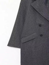 Charger l&#39;image dans la galerie, Manteau Vintage Femme Style Années 20 poche gris