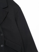 Charger l&#39;image dans la galerie, Manteau Vintage Femme Style Années 20 manche gauche noir