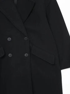 Manteau Vintage Femme Style Années 20 poche gauche noir