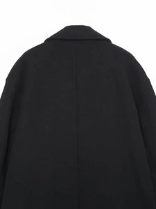 Manteau Vintage Femme Style Années 20 haut dos col noir