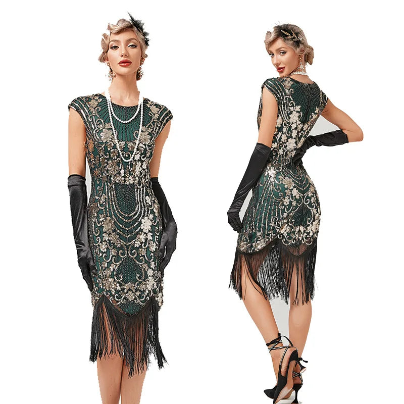 Robe Année 20 Gatsby Robe à Paillettes des Années 20 – Vintage
