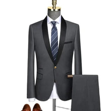 Charger l&#39;image dans la galerie, Costume de Mariage Homme Gris Foncé