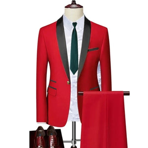 Costume de Mariage Homme Rouge éclatant