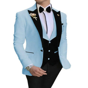 New Casual Men's Suit Business Slim Groom Best Man Tuxedo Three-piece Wedding Suit PROM Plus Size Suit Wedding Suits For Men