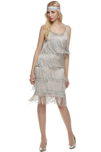 Robe Inspirée Gatsby des Années 20 blonde