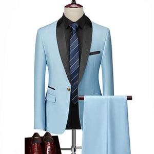 Costume de Mariage Homme Ciel