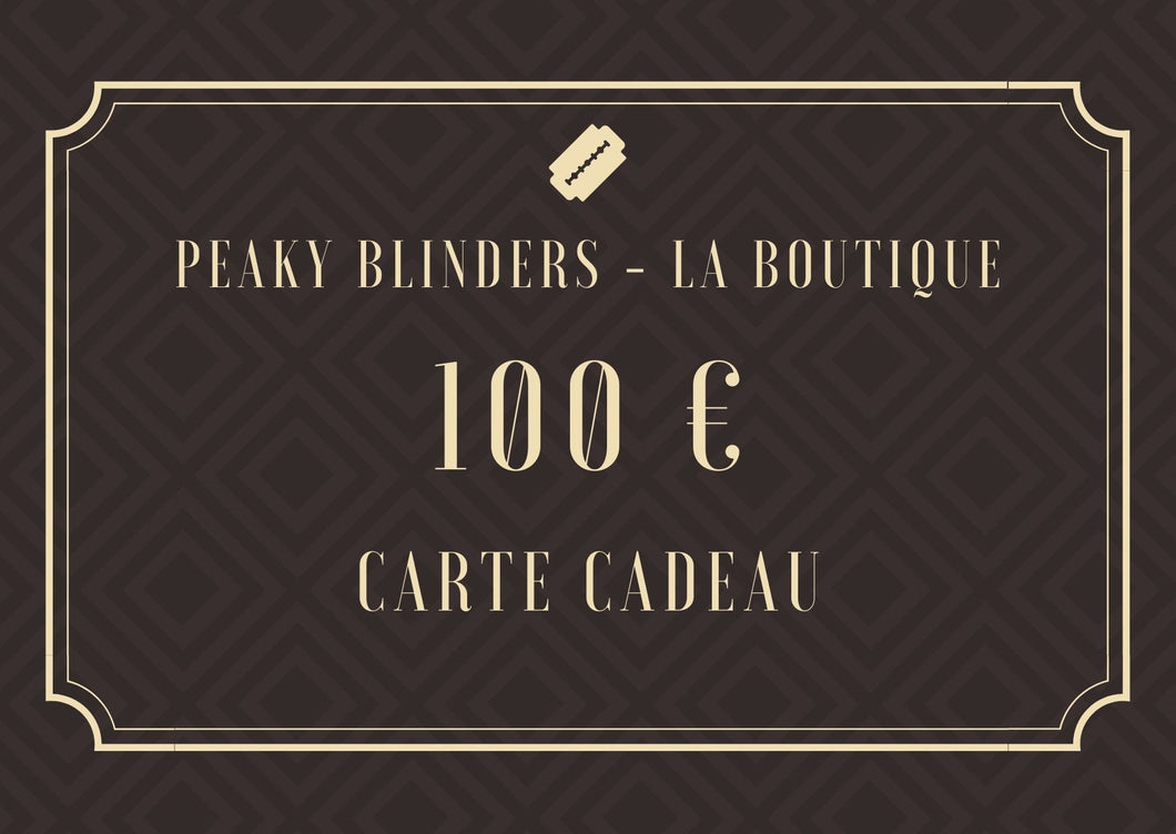 Carte-cadeau Noir Peaky Blinders